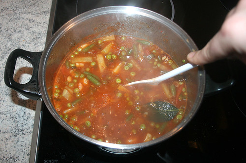 45 - Garnelen-Gemüse-Topf / Prawn vegetable stew - Köcheln lassen / simmer