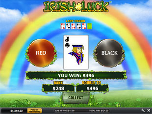 free Irish Luck gamble feature
