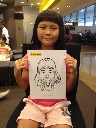 caricature live sketching for Maybank Roadshow - 6