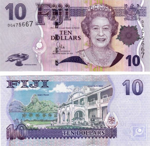 10 Dolárov Fidži 2012