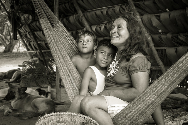 Habitants d’un village Huaorani