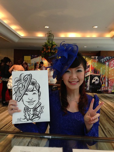 caricature live sketching for Recruit Express Dinner & Dance 2013 - 2
