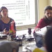 Jesica Giudice y Nicolás Echaniz en el taller de Redes Libres