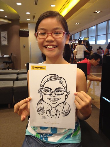 caricature live sketching for Maybank Roadshow - 3