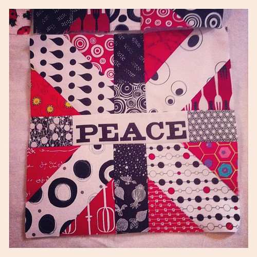 Number 5 #xplusalong done and on the design wall. by Scrappy quilts