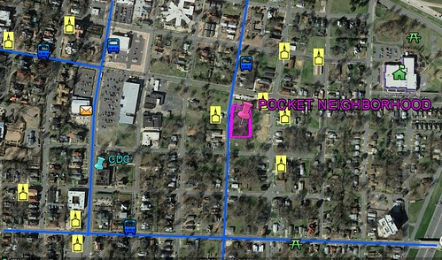 location of Pettaway Pocket Neighborhood (via Google Earth)