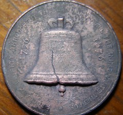 Washington-Liberty Bell piece reverse