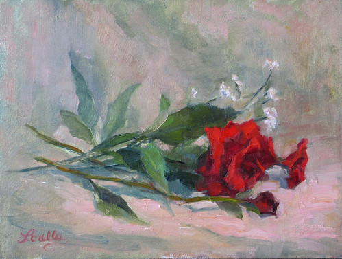 Red Rose Study by elle3b