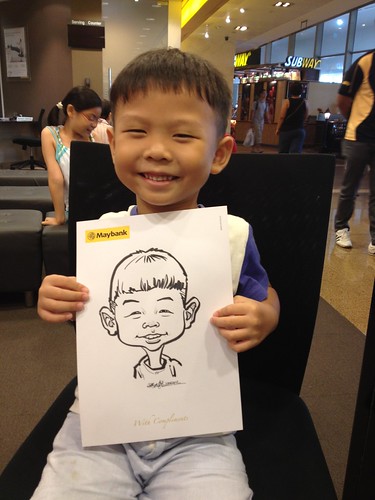 caricature live sketching for Maybank Roadshow - 5