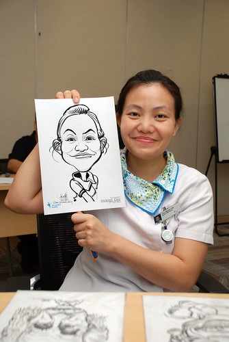 caricature live sketching for Khoo Teck Puat Hospital, Nurses' Day - 7