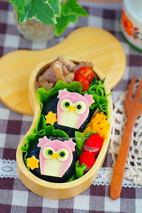 Hoo Hoo Hoo Pink Owl Bento by luckysundae