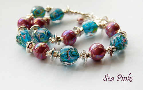 Sea Pinks Necklace by gemwaithnia