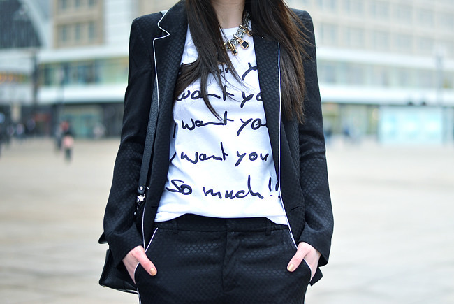 Black Zara Outfit with Saint Noir Shirt 4