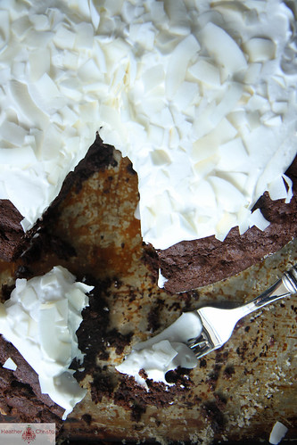 Dark Chocolate Coconut Fallen Cake