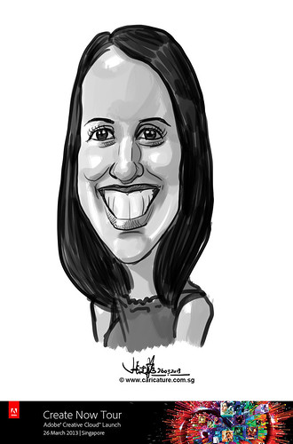 digital caricature for Adobe Create Now Tour - 8