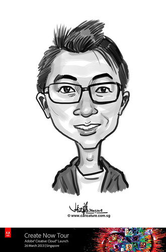 digital caricature for Adobe Create Now Tour - Andy Len