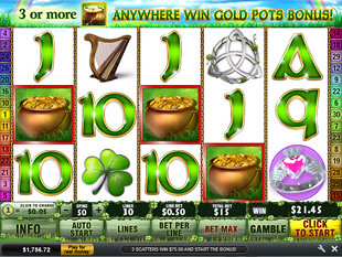 free Irish Luck gold pots bonus