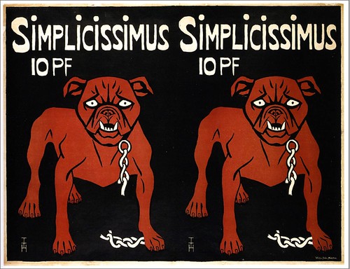Thomas Theodor Heine, Simplicissimus 10PF, poster, 1896
