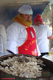 Street vendor selling starch chips