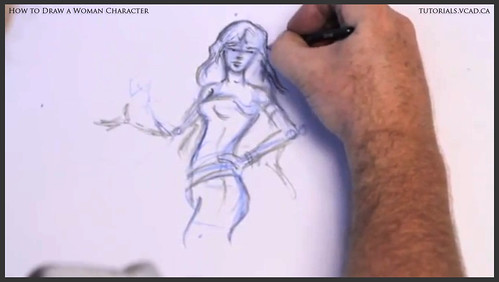 learn how to draw a woman character 011