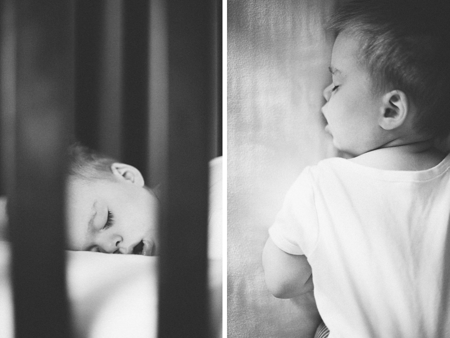 black and white images of sleeping toddler north dallas