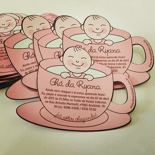 O convite de chá de bebê mais fofo =) #convite #chadebebe by DanySabadini