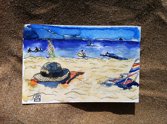 Hawaiian postcard 1: At Kamaole III Beach, Kihei, Maui