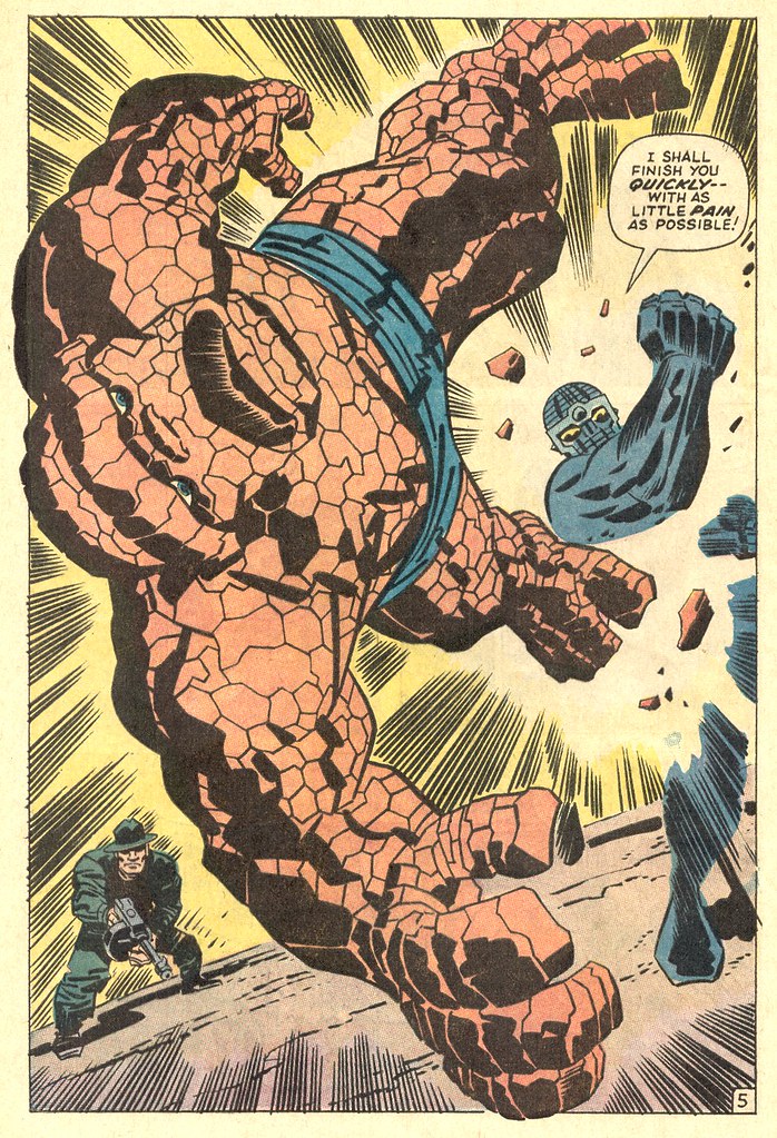 Fantastic Four 93 The Thing vs Torgo splash page 1970
