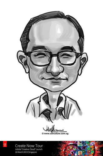 digital caricature for Adobe Create Now Tour - 5