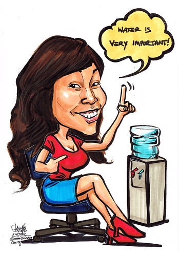 caricature theme - "Water is very important!"