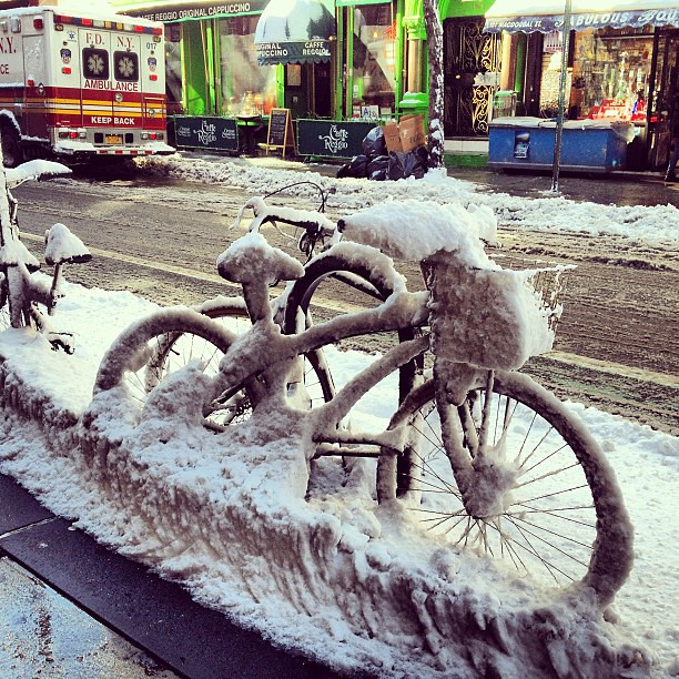 A bad day for bikes! Nemo blizzard in NYC