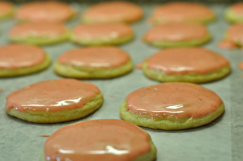 Strawberry Frosted Cookies