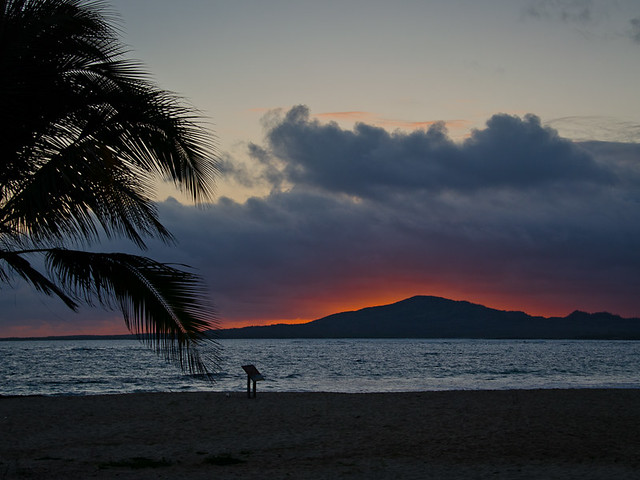 Galapagos: Sunset, Beach at Puerto Villamil, Isla Isabela