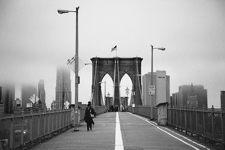 Brooklyn Bridge in B&W