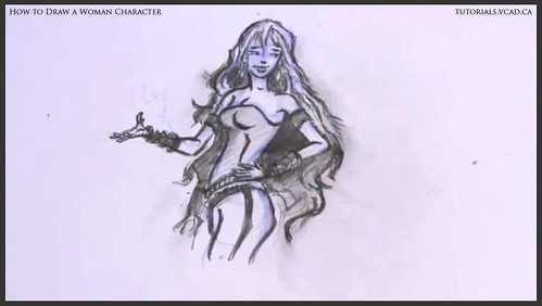learn how to draw a woman character 027