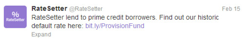 RateSetter Provision Fund Tweet