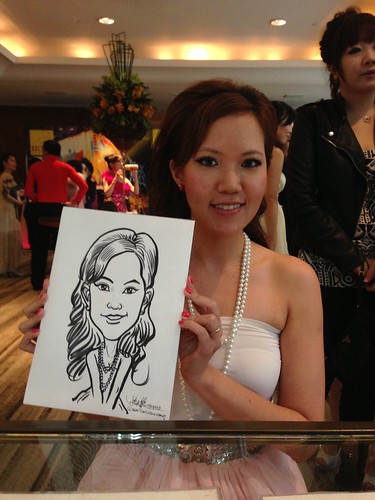 caricature live sketching for Recruit Express Dinner & Dance 2013 - 4