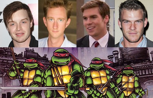 130329(4) - 全新電影《忍者龜 Ninja Turtles》將在2014/6/6上映、一女加四隻主角在開拍第一週全到齊！