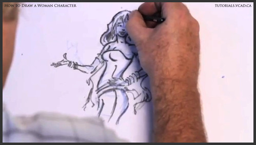learn how to draw a woman character 018