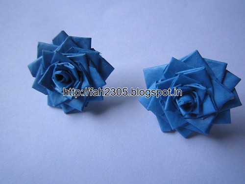 Handmade Jewelry - Paper Rose Earrings (DT) (1) by fah2305