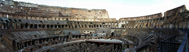 Panorámica del coliseo de Roma
