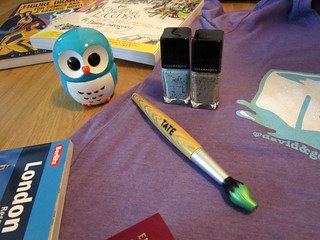 Owl, Illamasqua and brush pen