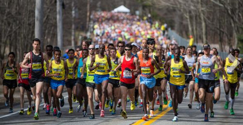 Boston marathon start