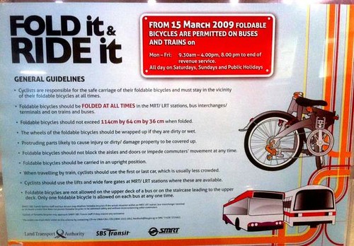 Fold it and Ride it - bicycles on MRT and Bus