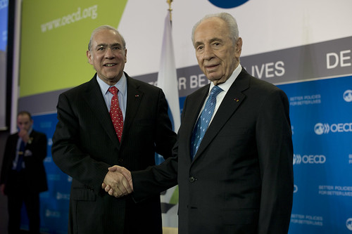 President of Israel Shimon Peres with OECD Secretary-General Angel Gurría