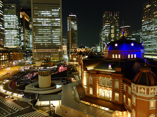 night scene of Tokyo Station terminal 01