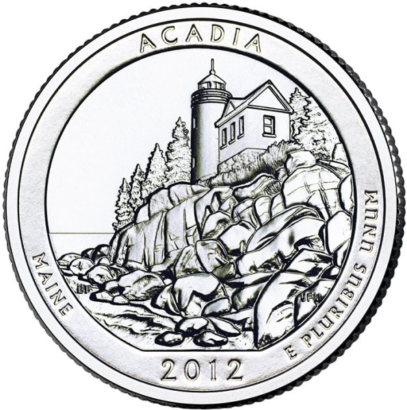 25 Centov USA 2012S Acadia