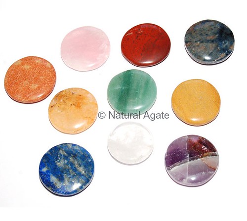 Natural Agate : Mixed Gemstone Round Disc by naturalagate