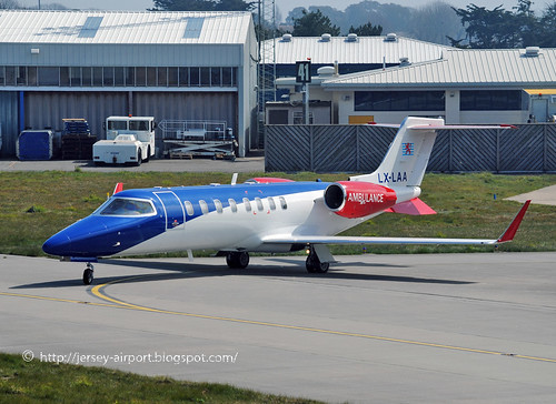 LX-LAA Learjet 45 by Jersey Airport Photography