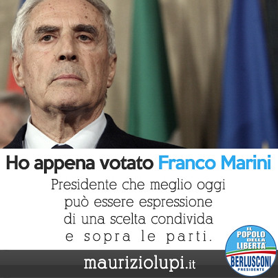 Ho votato Franco Marini al Quirinale